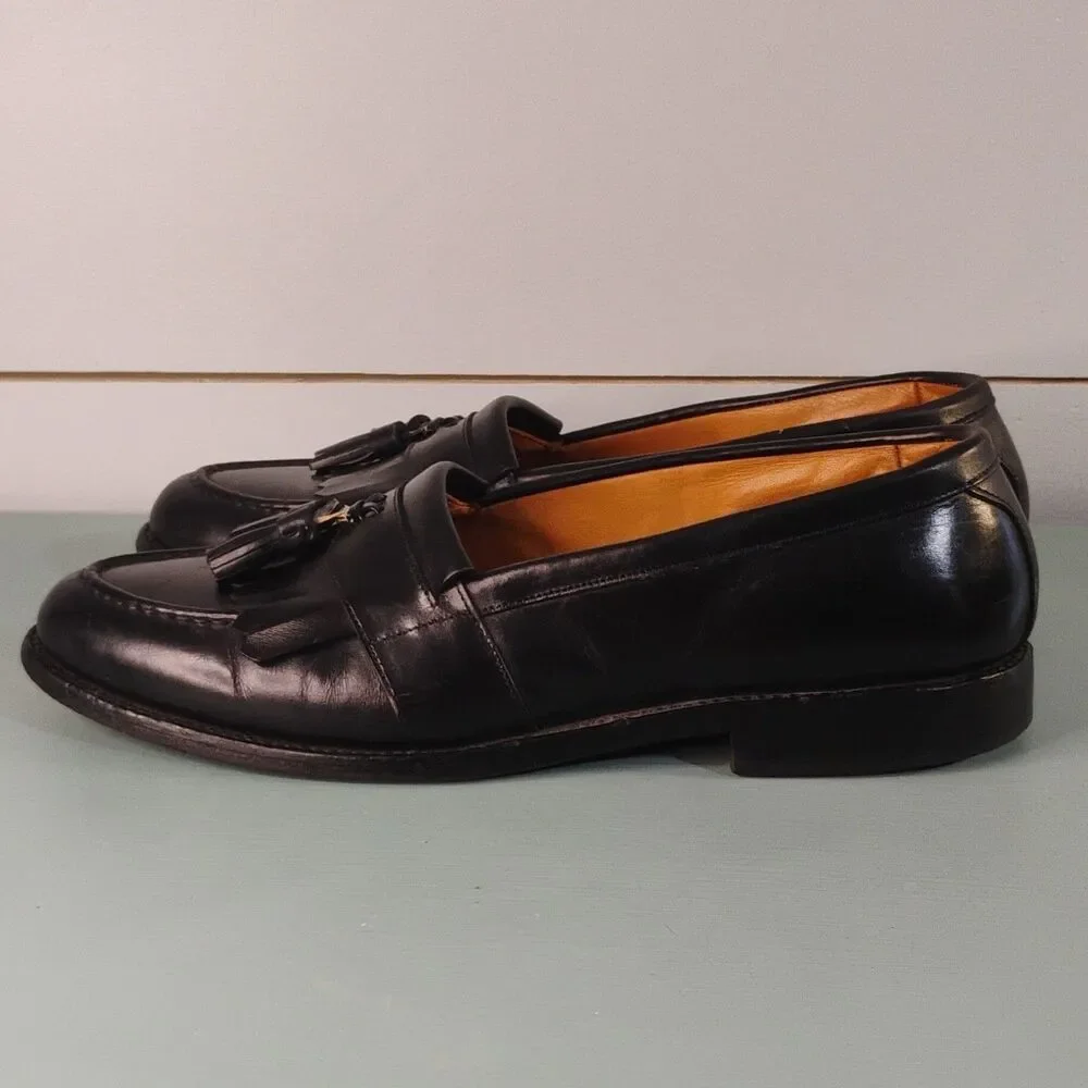 Allen Edmonds Newport Men's Black Leather Tassel Slip-On Dress Loafer 11.5B